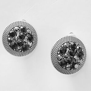 Elegant Black and Silver Earrings